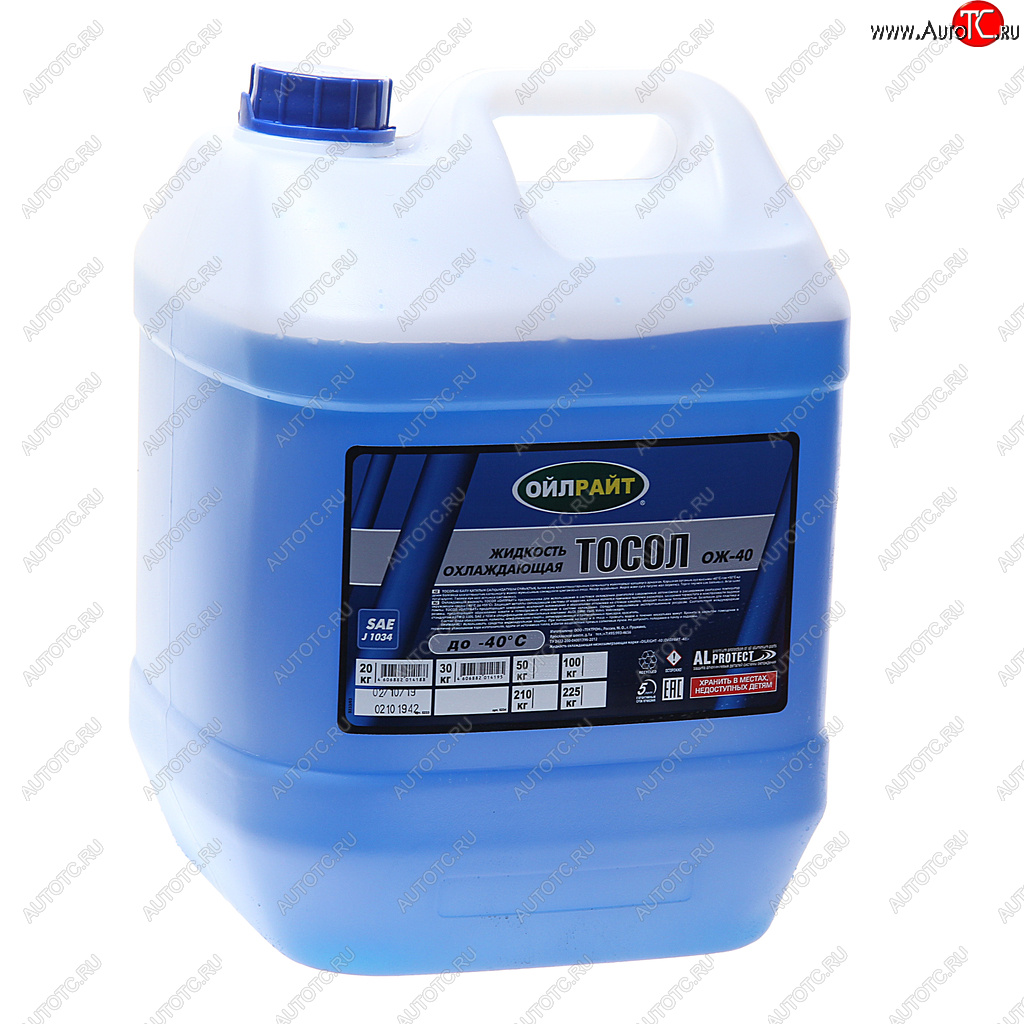 2 389 р. Жидкость охлаждающая ТОСОЛ ОЖ-40 20кг17.8л OIL RIGHT OIL RIGHT 5233  с доставкой в г. Керчь