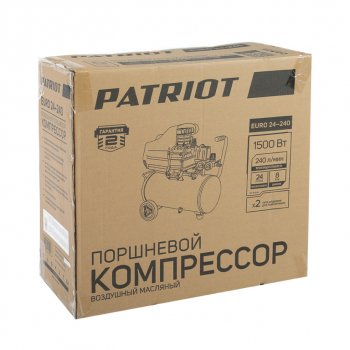 14 549 р. Компрессор пневматический 220В 1.5кВт 8атм. 240лмин. ресивер-24л PATRIOT PATRIOT 525306365  с доставкой в г. Керчь. Увеличить фотографию 10