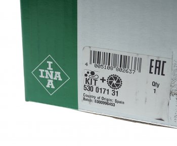 9 349 р. Комплект ГРМ VW AUDI A3 (96-13),A4 (94-08) SKODA Octavia (97-) (с помпой для 1.6) INA INA 530017131  с доставкой в г. Керчь. Увеличить фотографию 6