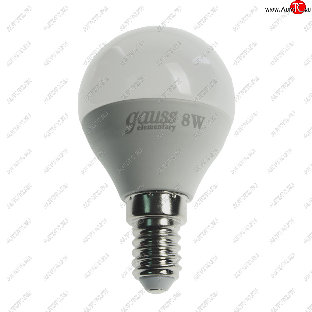 130 р. Лампа светодиодная E14 G45 8W (75W) 220V холодный GAUSS GAUSS 53128  с доставкой в г. Керчь