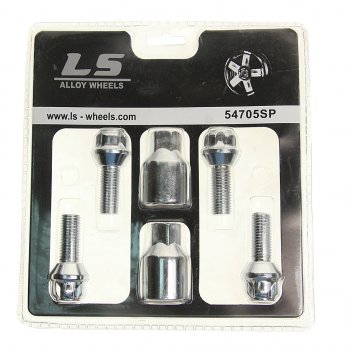 969 р. Болт колеса М12х1.5х27 секретки конус 2 ключа LS WHEELS LS WHEELS 54705sp  с доставкой в г. Керчь. Увеличить фотографию 1