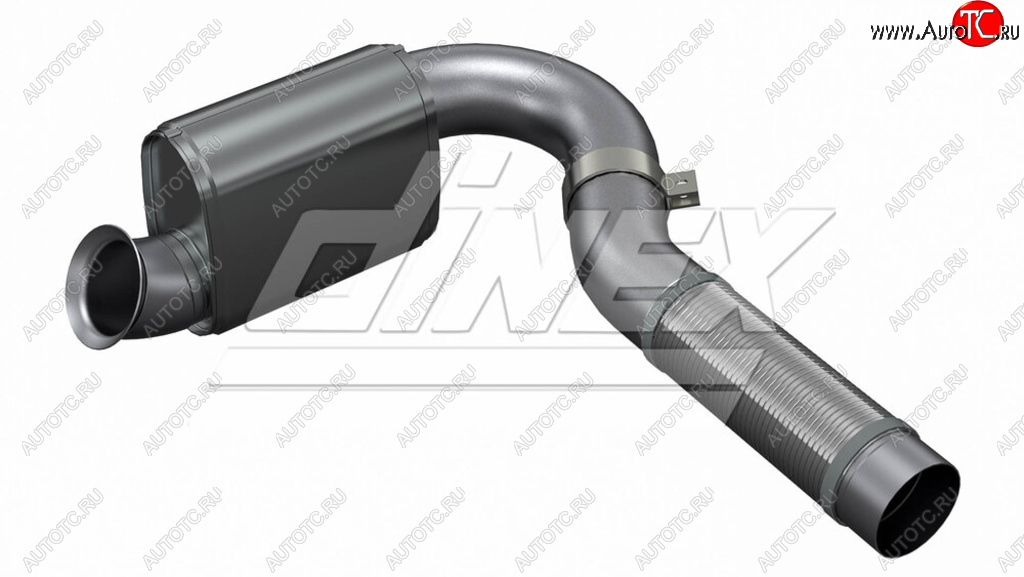 42 799 р. Труба выхлопная глушителя КАМАЗ-5490 MERCEDES с гофрой (нерж.1,5 мм) и резонатором E-line DINEX DINEX 5aa014 DINEX 5aa014  с доставкой в г. Керчь