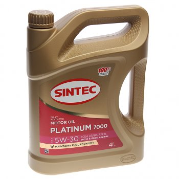 2 079 р. Масло моторное Platinum 7000 A5B5 5W30 синт.4л SINTEC SINTEC 600158  с доставкой в г. Керчь. Увеличить фотографию 1