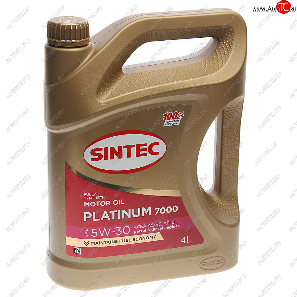 2 079 р. Масло моторное Platinum 7000 A5B5 5W30 синт.4л SINTEC SINTEC 600158  с доставкой в г. Керчь
