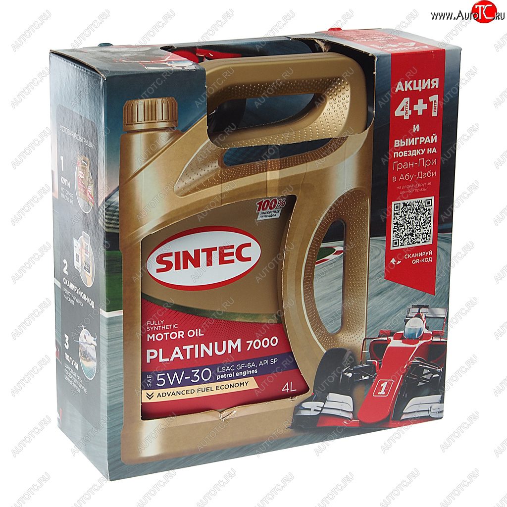 2 079 р. Масло моторное Platinum 7000 GF-6A 5W30 синт.4+1л SINTEC SINTEC 600226  с доставкой в г. Керчь