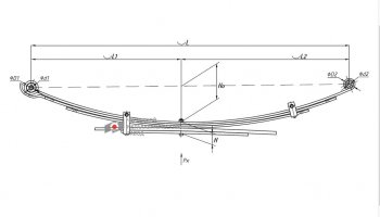 21 499 р. Рессора TOYOTA Hilux (04-15) (4WD) (Kun2526) задняя (5 листов) L=1300мм ЧМЗ SPRINGER ЧМЗ 600805ty-2912012-10  с доставкой в г. Керчь. Увеличить фотографию 3