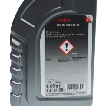 1 659 р. Масло моторное TITAN SYN MC 10W40 синт.1л FUCHS FUCHS 601004346 FUCHS 601004346  с доставкой в г. Керчь. Увеличить фотографию 2