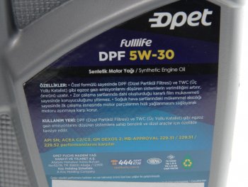 919 р. Масло моторное FULLLIFE DPF 5W30 синт.1л OPET OPET 601370960  с доставкой в г. Керчь. Увеличить фотографию 2