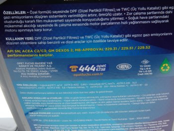 4 099 р. Масло моторное FULLLIFE DPF  5W30 синт.5л OPET OPET 601370977  с доставкой в г. Керчь. Увеличить фотографию 2