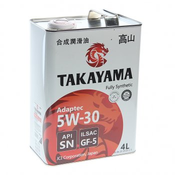 2 699 р. Масло моторное Adaptec SNGF-5 5W30 синт.4л TAKAYAMA TAKAYAMA 605585  с доставкой в г. Керчь. Увеличить фотографию 1