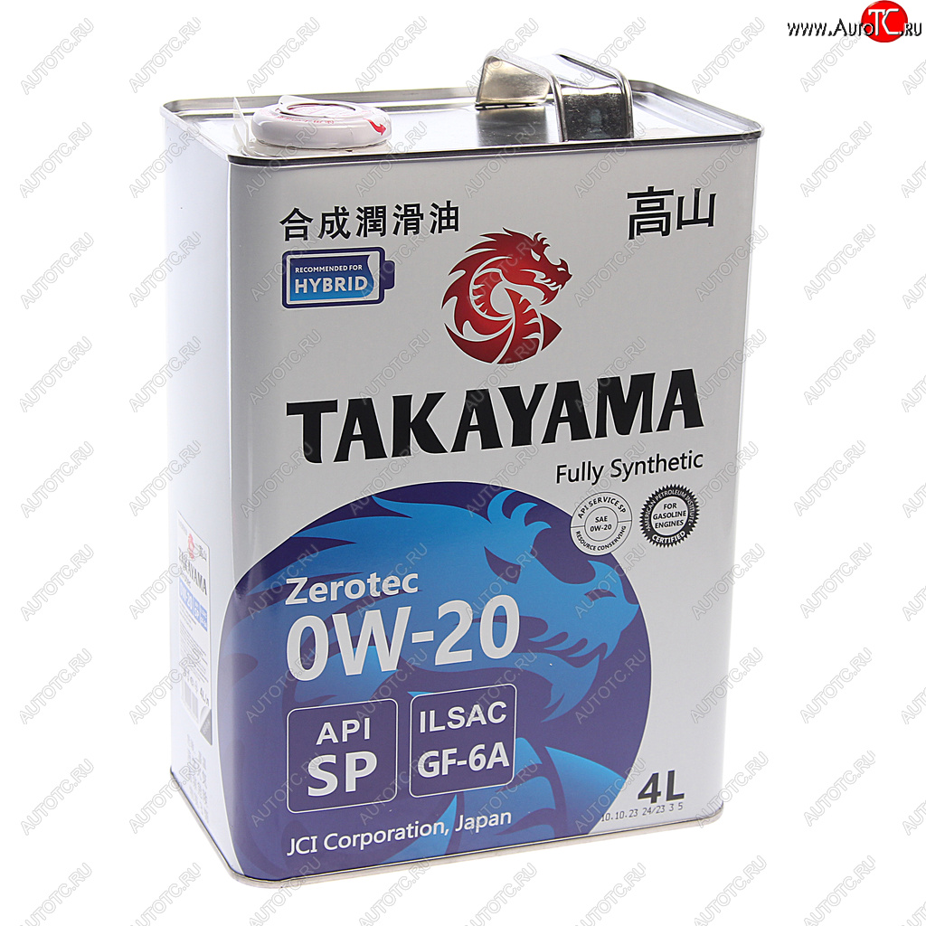 2 969 р. Масло моторное Zerotec GF-6A 0W20 синт.4л TAKAYAMA TAKAYAMA 605599  с доставкой в г. Керчь