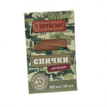 118 р. Спички охотничьи 60мм 10шт. Вулкан BOYSCOUT BOYSCOUT 61034  с доставкой в г. Керчь. Увеличить фотографию 1