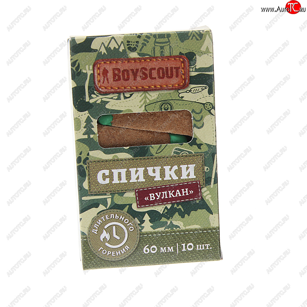 118 р. Спички охотничьи 60мм 10шт. Вулкан BOYSCOUT BOYSCOUT 61034  с доставкой в г. Керчь