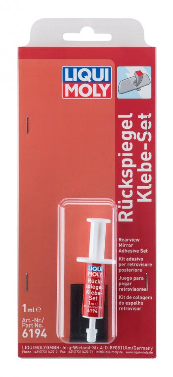 1 039 р. Клей для зеркал заднего вида нейлоновая подложка 1мл Ruckspiegel-Klebe-Set LIQUI MOLY LIQUI MOLY 6194  с доставкой в г. Керчь. Увеличить фотографию 1