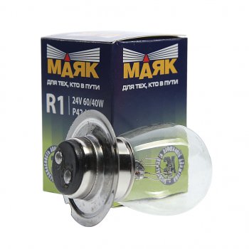 69 р. Лампа 24V R1 6040W P42d-11 МАЯК МАЯК 62464  с доставкой в г. Керчь. Увеличить фотографию 2