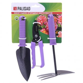 869 р. Набор инструментов садовых 3 предмета металл PALISAD PALISAD 62904  с доставкой в г. Керчь. Увеличить фотографию 1
