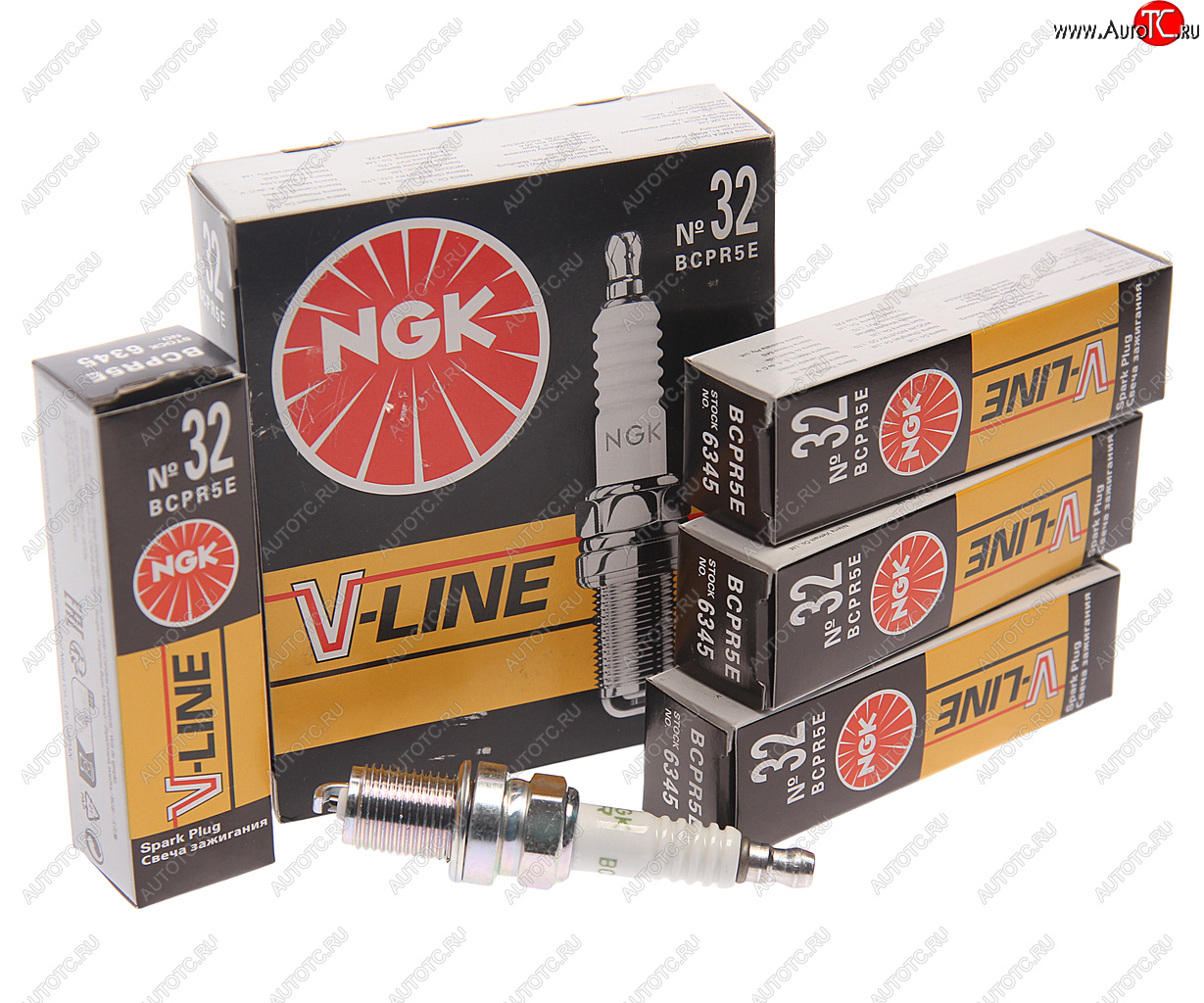 459 р. Свеча зажигания ЗМЗ-40524 ЕВРО-3 V-LINE №32 NGK (1шт.) NGK 6345  с доставкой в г. Керчь