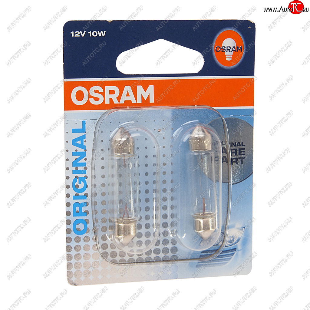222 р. Лампа 12V C10W SV8.5-8 41мм блистер (2шт.) OSRAM OSRAM 6411-02b  с доставкой в г. Керчь