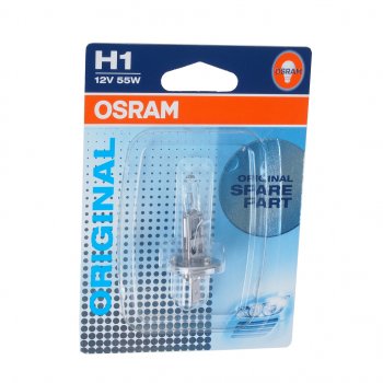 253 р. Лампа 12V H1 55W P14.5s блистер (1шт.) OSRAM OSRAM 64150-01b  с доставкой в г. Керчь. Увеличить фотографию 1