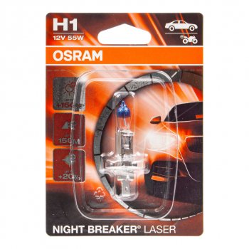 1 269 р. Лампа 12V H1 55W P14.5s +150% 3500K блистер (1шт.) Night Breaker Laser OSRAM OSRAM 64150nlбл  с доставкой в г. Керчь. Увеличить фотографию 1