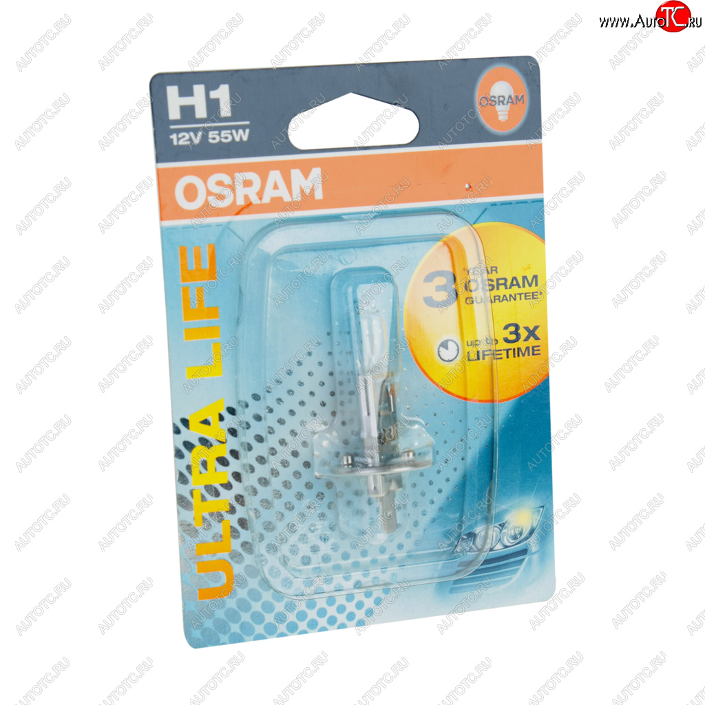 479 р. Лампа 12V H1 55W P14.5s блистер (1шт.) Ultra Life OSRAM OSRAM 64150ult-01b  с доставкой в г. Керчь