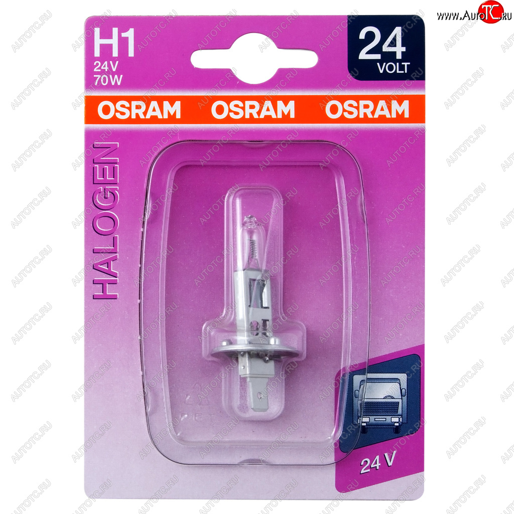 369 р. Лампа 24V H1 70W P14.5s блистер (1шт.) OSRAM OSRAM 64155-01b  с доставкой в г. Керчь