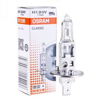 154 р. Лампа 24V H1 70W P14.5s OSRAM OSRAM 64155clc  с доставкой в г. Керчь. Увеличить фотографию 1