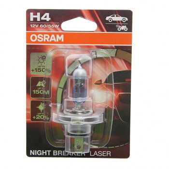 429 р. Лампа 12V H4 6055W P43t-38 блистер (1шт.) OSRAM OSRAM 64193-01b  с доставкой в г. Керчь. Увеличить фотографию 1