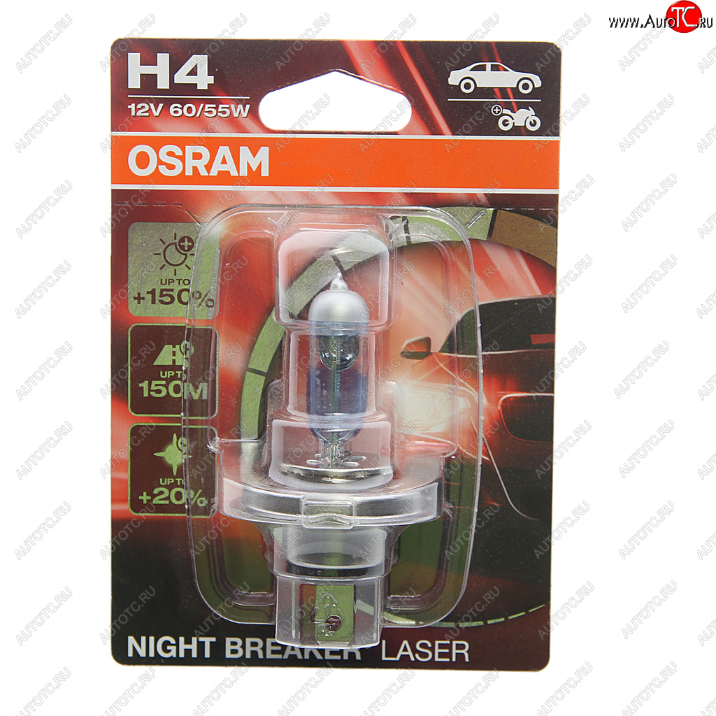 429 р. Лампа 12V H4 6055W P43t-38 блистер (1шт.) OSRAM OSRAM 64193-01b  с доставкой в г. Керчь