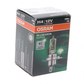 649 р. Лампа 12V H4 6055W P43t +30% желтая All Season OSRAM OSRAM 64193als  с доставкой в г. Керчь. Увеличить фотографию 3
