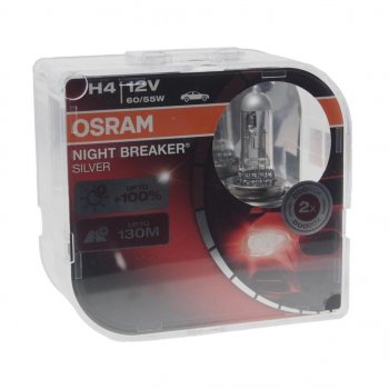 1 449 р. Лампа 12V H4 6055W P43t +100% бокс (2шт.) Night Breaker Silver OSRAM OSRAM 64193nbs2(euro)  с доставкой в г. Керчь. Увеличить фотографию 1
