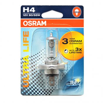 539 р. Лампа 12V H4 6055W P43t-38 блистер (1шт.) Ultra Life OSRAM OSRAM 64193ult-01b  с доставкой в г. Керчь. Увеличить фотографию 1