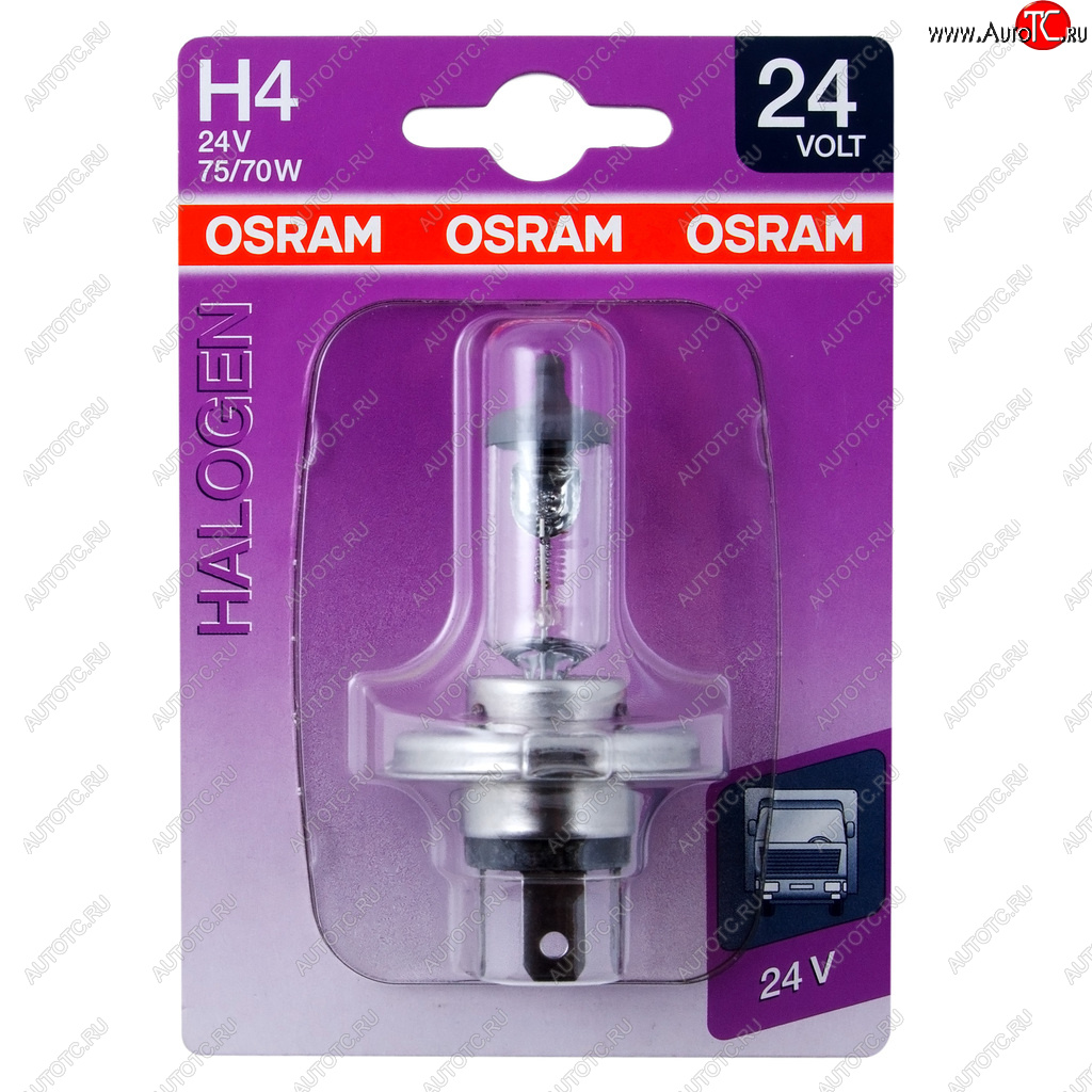 549 р. Лампа 24V H4 7570W P43t-38 блистер (1шт.) OSRAM OSRAM 64196-01b  с доставкой в г. Керчь