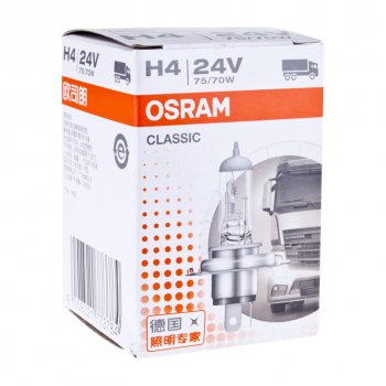 230 р. Лампа 24V H4 7570W P43t-38 OSRAM OSRAM 64196clc  с доставкой в г. Керчь. Увеличить фотографию 3