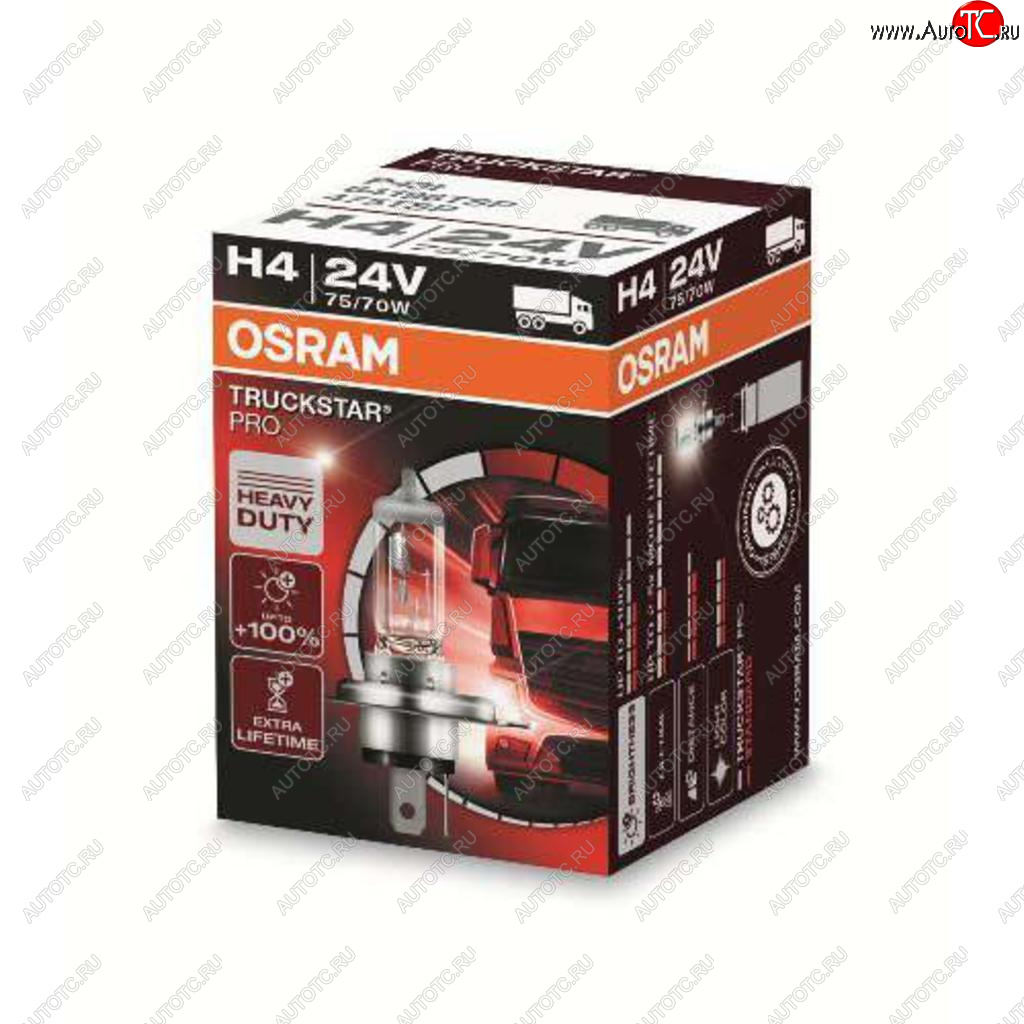 569 р. Лампа 24V H4 7570W P43t-38 +100% Truckstar Pro OSRAM OSRAM 64196tsp  с доставкой в г. Керчь