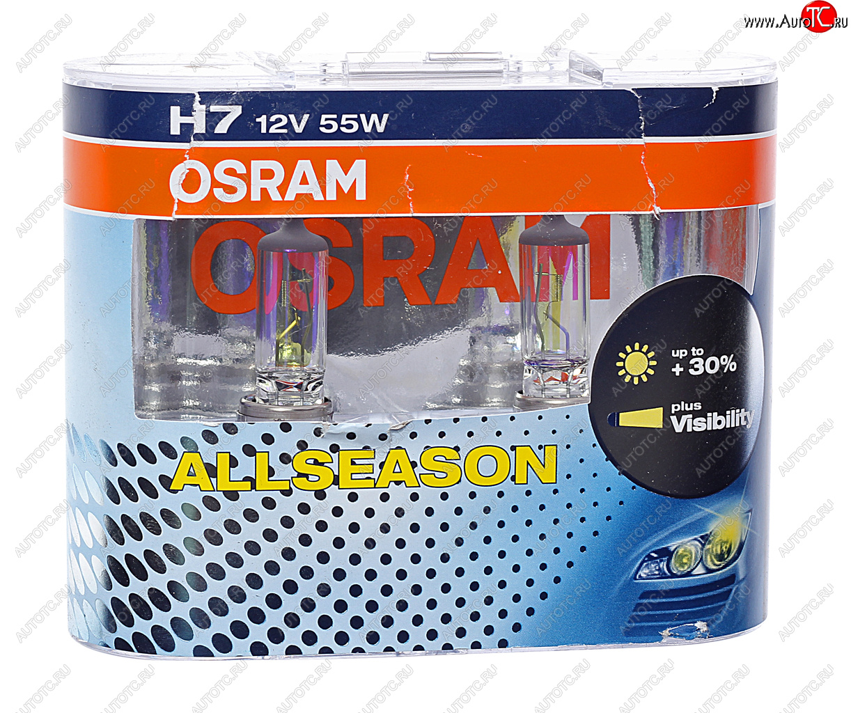 2 099 р. Лампа 12V H7 55W PX26d желтая бокс (2шт.) All Season OSRAM OSRAM 64210all-hcb  с доставкой в г. Керчь
