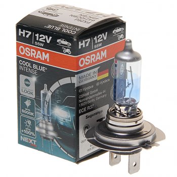 799 р. Лампа 12V H7 55W PX26d +100% 5000K Cool Blue Intense NextGen OSRAM OSRAM 64210cbn  с доставкой в г. Керчь. Увеличить фотографию 1