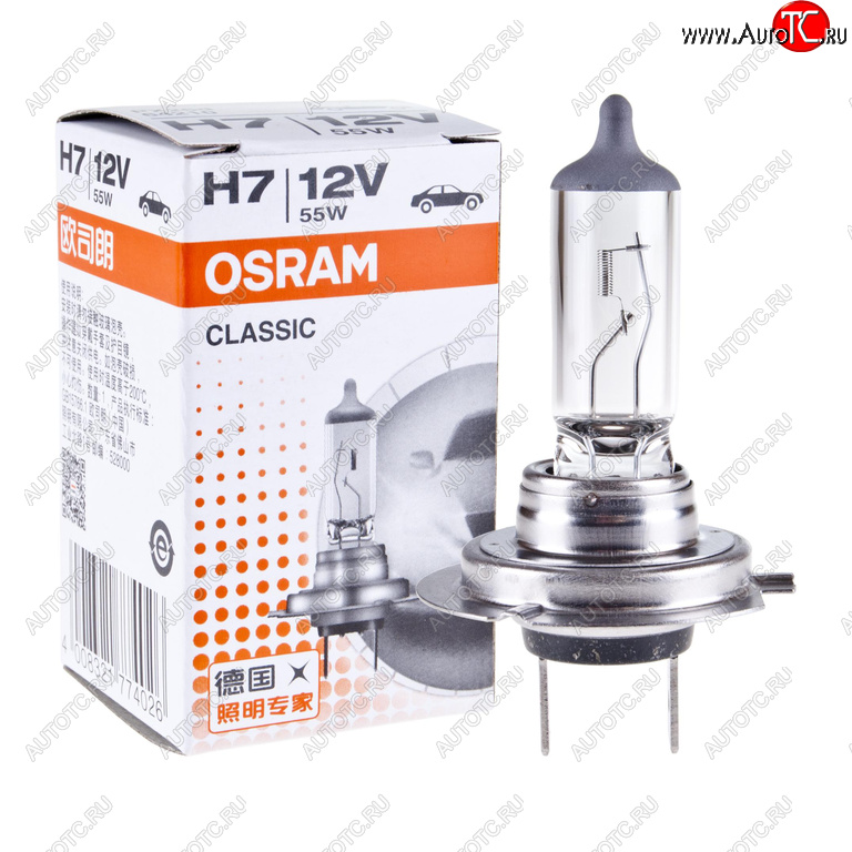 158 р. Лампа 12V H7 55W PX26d OSRAM OSRAM 64210clc  с доставкой в г. Керчь