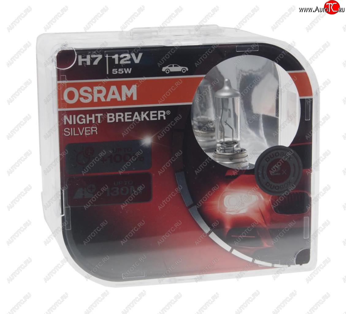 1 969 р. Лампа 12V H7 55W PX26d +100% бокс (2шт.) Night Breaker Silver OSRAM OSRAM 64210nbs2(euro)  с доставкой в г. Керчь