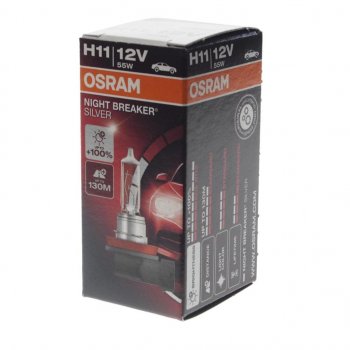 1 499 р. Лампа 12V H11 55W PGJ19-2 +100% Night Breaker Silver OSRAM OSRAM 64211nbs  с доставкой в г. Керчь. Увеличить фотографию 3