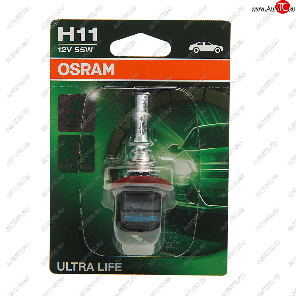 1 039 р. Лампа 12V H11 55W PGJ19-2 блистер (1шт.) Ultra Life OSRAM OSRAM 64211ult-01b  с доставкой в г. Керчь