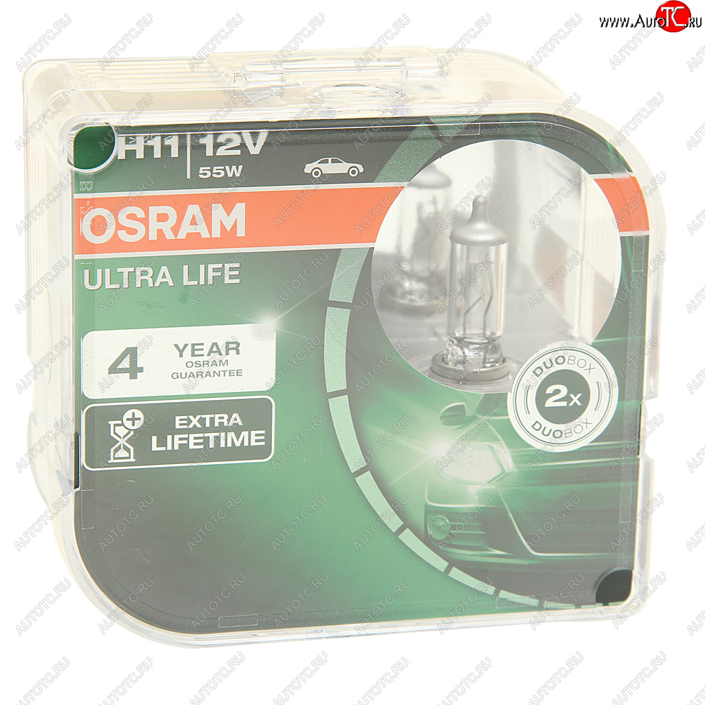 1 999 р. Лампа 12V H11 55W PGJ19-2 бокс (2шт.) Ultra Life OSRAM OSRAM 64211ult-hcb  с доставкой в г. Керчь
