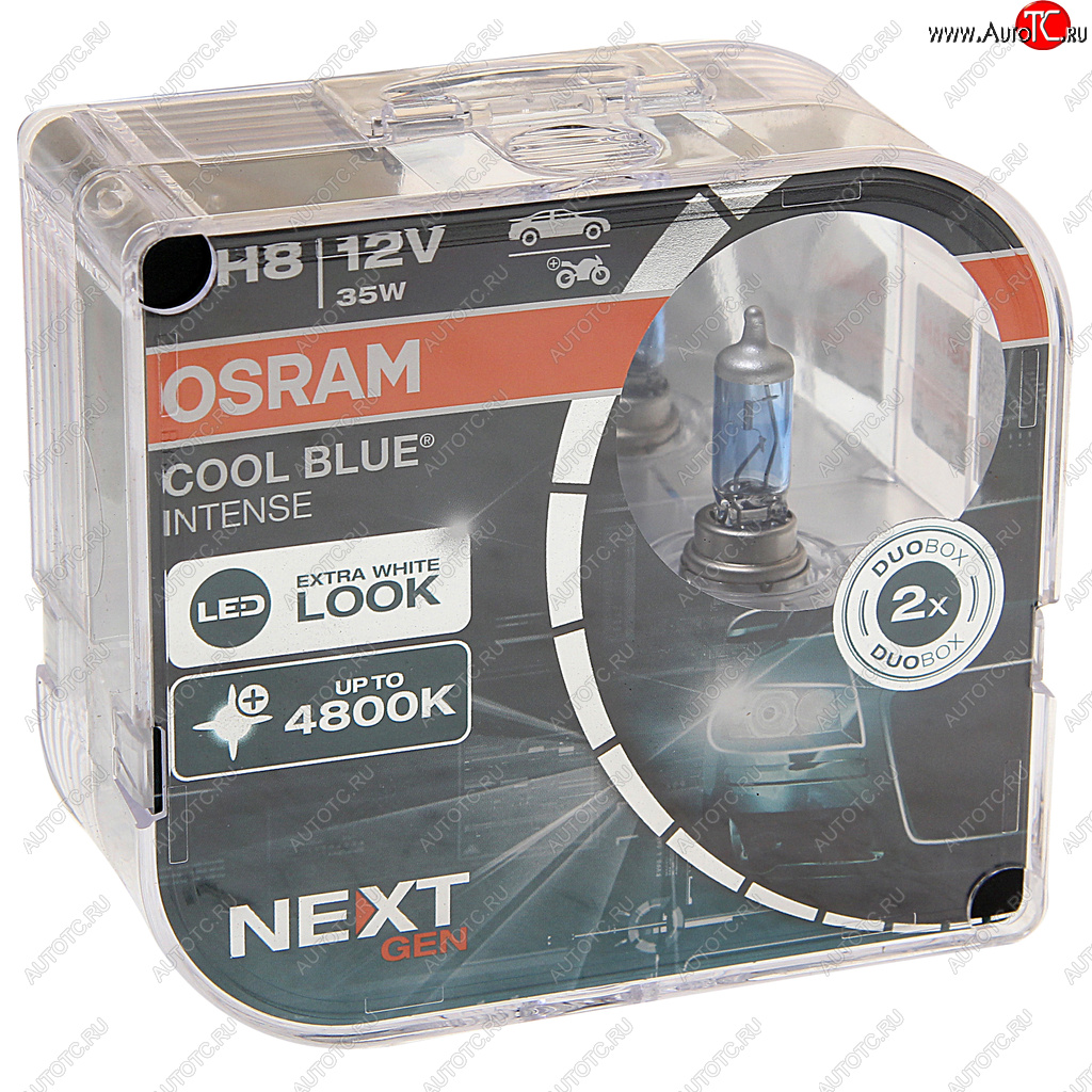 4 099 р. Лампа 12V H8 35W PGJ19-2 +100% 5000K евробокс (2шт.) Cool Blue Intense NextGen OSRAM OSRAM 64212cbn2(euro)  с доставкой в г. Керчь