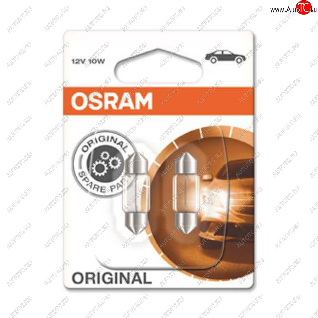 273 р. Лампа 12V C10W SV8.5-8 31мм блистер (2шт.) OSRAM OSRAM 6438-02b  с доставкой в г. Керчь