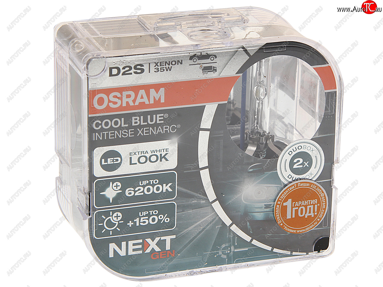 10 799 р. Лампа ксеноновая D2S 35W P32d-2 +150% 6200K 85V 3200лм бокс (2шт.) Cool Blue Intense NextGen OSRAM OSRAM 66240cbn-hcb OSRAM 66240cbn-hcb  с доставкой в г. Керчь