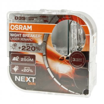 18 949 р. Лампа ксеноновая D3S 35W PK32d-5 +200% 4400K 42V евробокс (2шт.) Night Breaker Laser NextGen OSRAM OSRAM 66340xnn2(euro) OSRAM 66340xnn2(euro)  с доставкой в г. Керчь. Увеличить фотографию 2