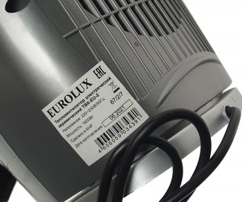 2 449 р. Тепловентилятор бытовой 1.80кВт (18кв.м) настольный белый EUROLUX EUROLUX 6727  с доставкой в г. Керчь. Увеличить фотографию 4