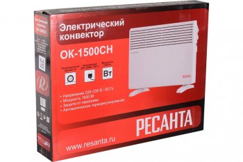 4 199 р. Конвектор 1.50кВт (15кв.м) напольныйнастенный белый РЕСАНТА РЕСАНТА 67420  с доставкой в г. Керчь. Увеличить фотографию 9