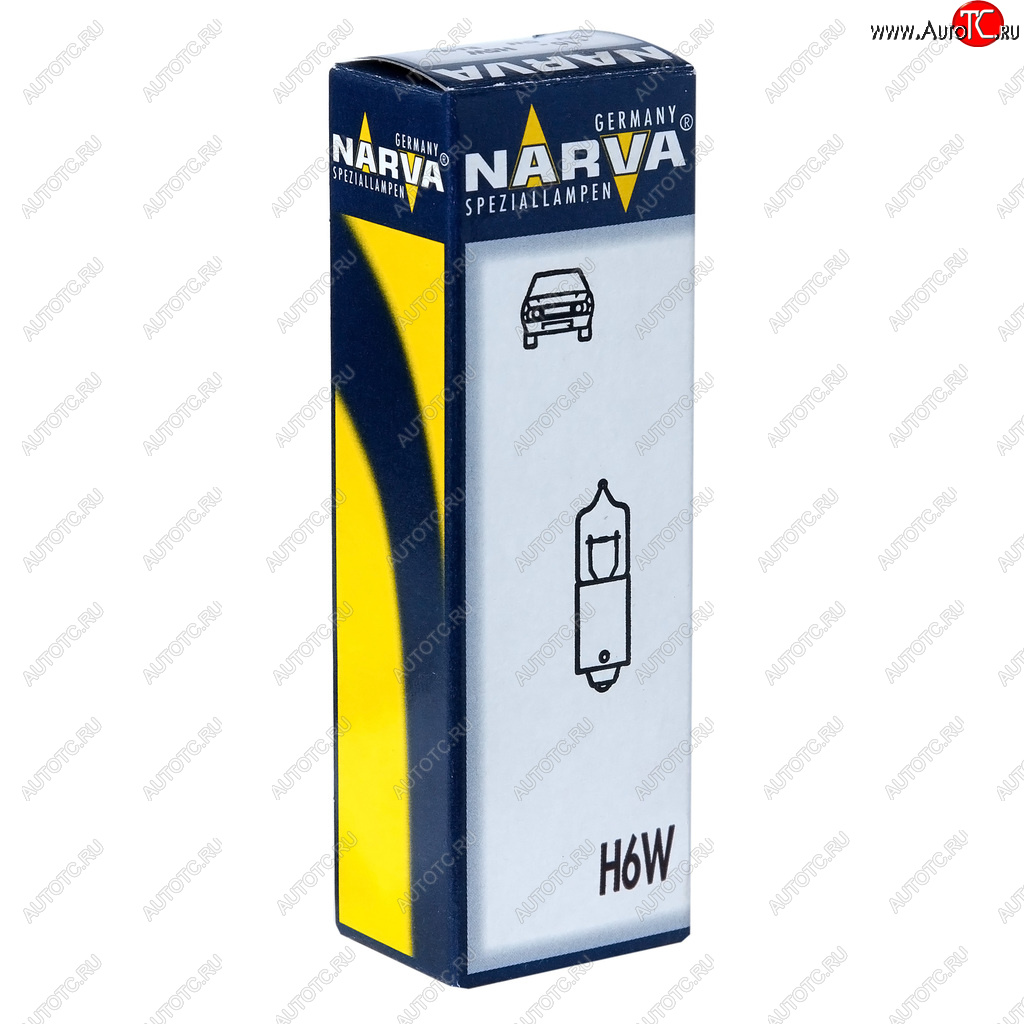 269 р. Лампа 12V H6W 6W BAX9s Halogen Miniature NARVA NARVA 681613000  с доставкой в г. Керчь
