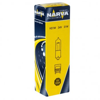 349 р. Лампа 24V H21W BAY9s Halogen Miniature NARVA NARVA 681963000  с доставкой в г. Керчь. Увеличить фотографию 1